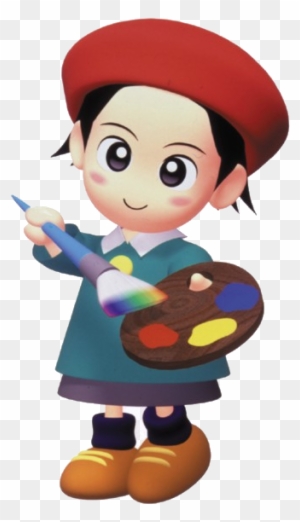 Painter Clipart - Adeleine Kirby Star Allies - Free Transparent PNG Clipart  Images Download