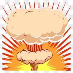 Mushroom Cloud Explosion Cartoon Comics - Yellow And Red Bomb Cartoon Mushroom Cloud