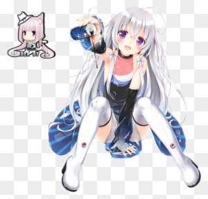 Cute Anime Girl With White Hair And Purple Eyes Free Transparent Png Clipart Images Download - girl orange eyed anime face decal shy roblox