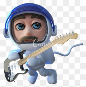 3d Funny Cartoon Spaceman Astronaut Playing An Electric - 3d Funny Cartoon Spaceman Astronaut Playing An Electric 3d Funny Cartoon Spaceman Astronaut Playing An Electric - 3d Funny Cartoon Spaceman Astronaut Playing An Electric
