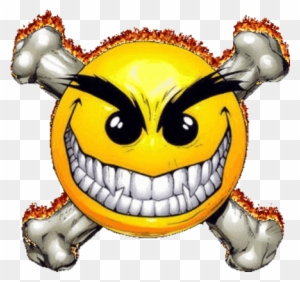 Skull And Crossbones - Evil Ernie Smiley Face
