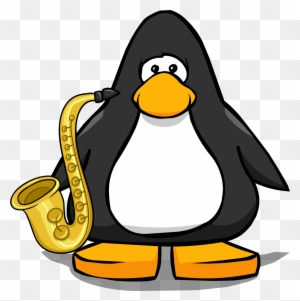 Saxophone From A Player Card - Penguin Popcorn
