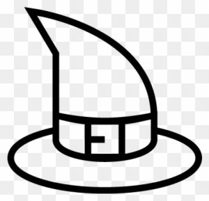 Halloween Witch Hat Outline Vector - Halloween Witch Hat Drawing
