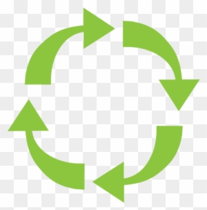 Recycling Icon Square - Green Recycle Arrows Square