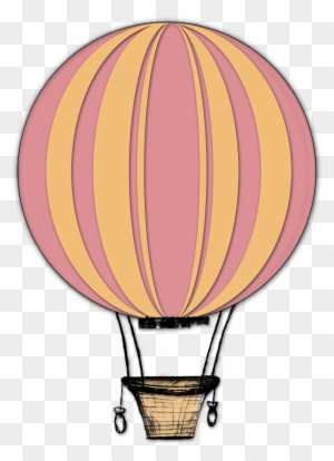 Drawn Hot Air Balloon Lantern - Vintage Hot Air Balloon Clipart