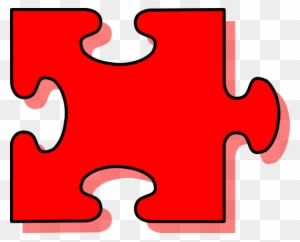 Red Puzzle Piece Clip Art At Clker Com Vector Clip - Puzzle Pieces Clip Art