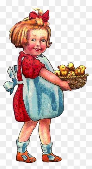 A Basket Full Of Chicksfree Vintage Easter Graphics - Gifs Animated Glitter Vintage Easter