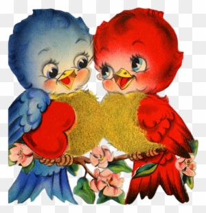 Pour Vos Creas - Vintage Love Birds Card