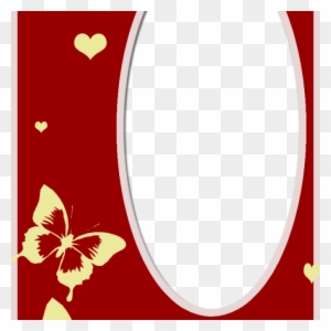 Love Frame With Butterfly - Hawaiian Hibiscus