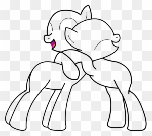 Free Anime Girl Hugging A Wolf My Little Pony Template Friends Free Transparent Png Clipart Images Download