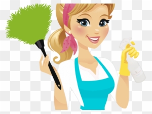 Picture Of A Cleaning Lady - Cleaning Lady Maid Clipart