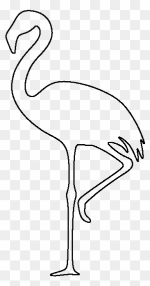 Flamingo Stencil Outline - Clip Art Flamingo - Free Transparent PNG ...