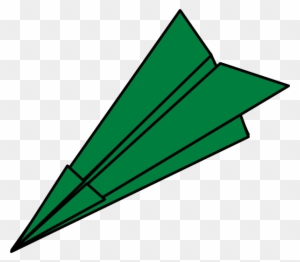 Green Paper Airplane Clipart