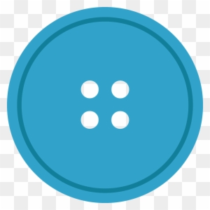 Blue Round Cloth Button With 2 Hole Png Image - Blue Sewing Button Png