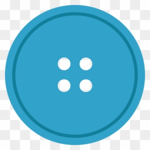 Blue Round Cloth Button With 2 Hole Png Image - Blue Sewing Button Png