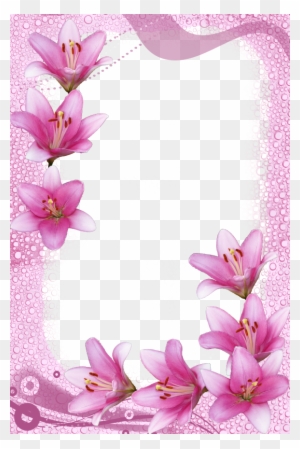 Flower Backgrounds, Frames, Wallpaper, Card Making, - Pink Flower Frame