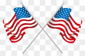 Usa Crossed Flags Png Clip Art Imageu200b Gallery Yopriceville - Crossed American Flags Png Clip Art