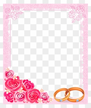 Wedding Invitation Picture Frame Clip Art - Wedding Invitation Frame Pink Borders