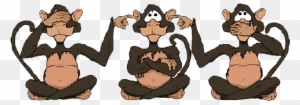 Three Wise Monkeys - Monkey Bush Voters Political Buttons