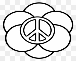 1970 Peace Sign Coloring Pages Love And Flower Grig3org - White Poppy Peace Symbol