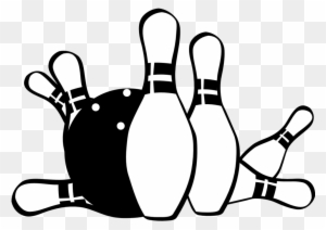 transparent bowling clipart black and white