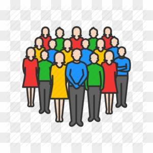 Crowd Clipart Bunch Person - Group Of People Icon
