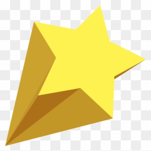 Yellow Stars Clipart - 3d Shooting Star Png