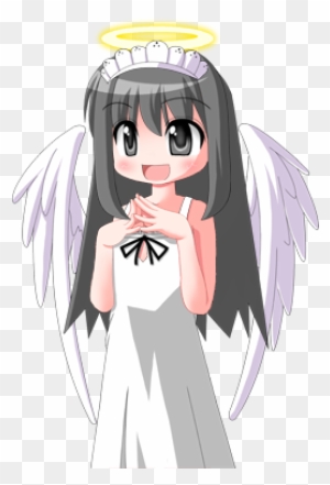 Anime Female Fallen angel Anime black Hair cartoon fictional Character  png  PNGWing