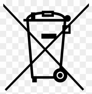 Please Do Not Throw Any Electrical Equipment In Your - Trash Can With X Symbol