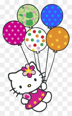 Hello Kitty Balloons Logo Vector Graphic - Hello Kitty Happy Birthday Wishes