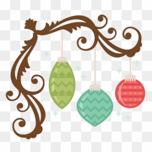 Ornaments With Flourish Svg Scrapbook Title Christmas - Cute Christmas Ornaments Png