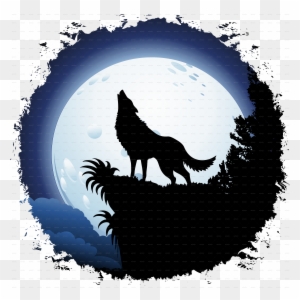 Gray Wolf Moon Coyote Red Wolf Clip Art - Wolf Howling At The Moon ...