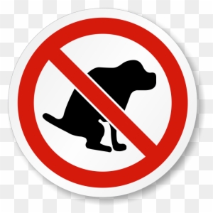 No Dog Poop Iso Prohibition Safety Symbol Label - No Dog Poop Signs