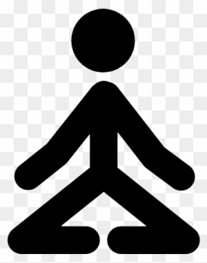 Stick Man Clipart Icon - Stick Figure Doing Yoga