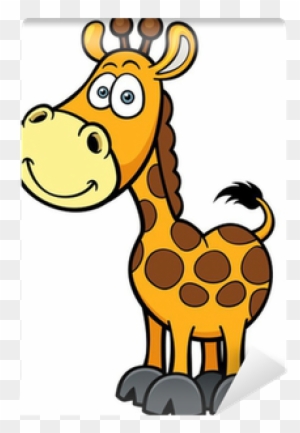 Vector Illustration Of Giraffe Cartoon Wall Mural • - Giraffe