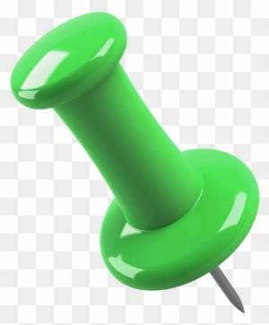 Paper Pin Clip Art - Green Push Pin Png