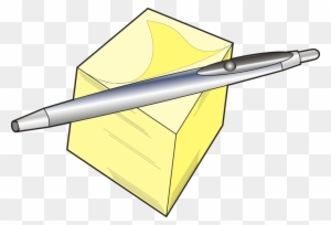 Pen And Pad - Office Supply Clip Art