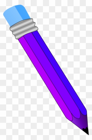 Vector Clip Art - Purple Color Pencil Clip Art