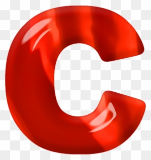 Red Glass Letter C - Letter C In Red