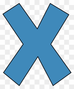 Blue Alphabet Letter X Clip Art - Letter X Clipart