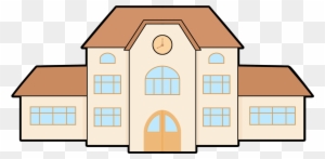 You Can Use This Clip Art Of A Village Farm On Whatever - Cartoon College Building