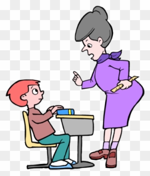 Funny Teacher Clipart - Student And Teacher Cartoon - Free Transparent PNG  Clipart Images Download