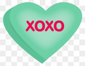 Valentine Conversation Hearts Clipart - Valentines Day Candy Hearts Clip Art