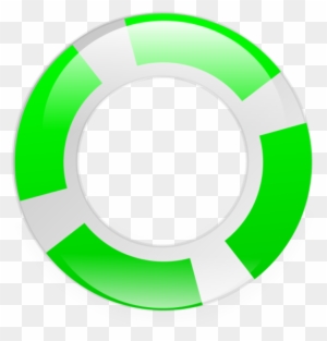 Green Life Saver Clipart - Computer