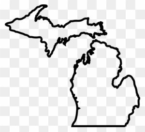 Michigan Map Outline Clip Art - Blank Map Of Michigan