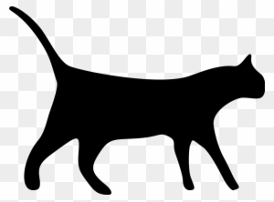 Clipart Cat Transparent Black Pencil And In Color - Cat Silhouette Clip Art