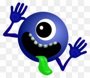 Alien Dark Blue Smiley Monster Cartoon Cha - Hitchhiker's Guide To The Galaxy