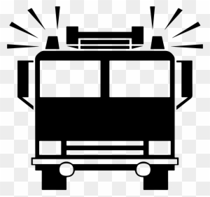 Truck Black And White Fire Truck Clipart Black And - Fire Truck Icon