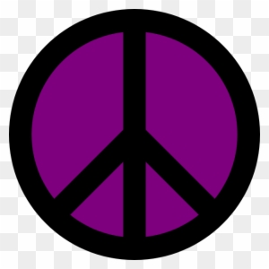 Peace Sign Clipart Small - Purple Peace Sign Clip Art