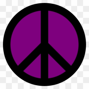 Peace Sign Clipart Small - Purple Peace Sign Clip Art
